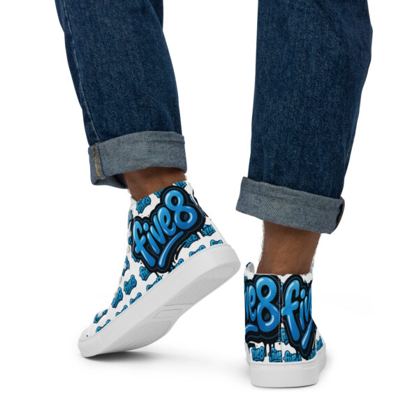 Five8 custom-made Dj Men’s high top canvas shoes - Image 3