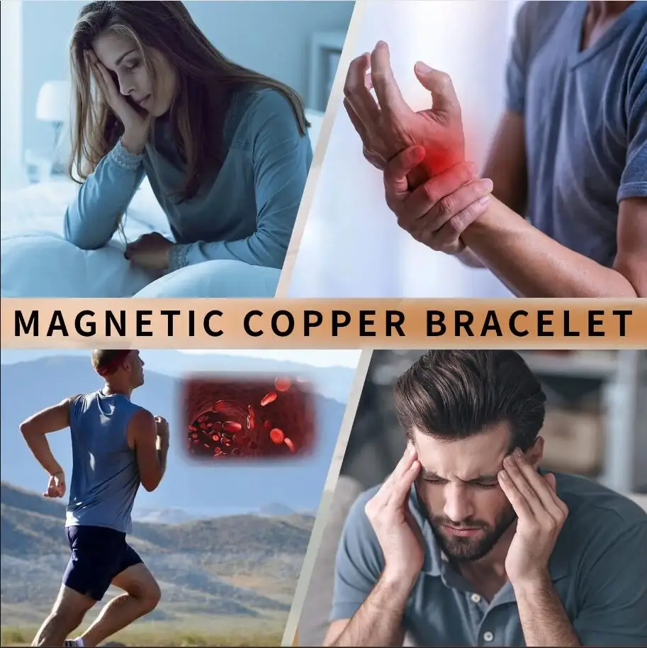 Copper Magnetic Bracelet Personalize ID Name Bracelets for Men Women Adjustable Wristband Bracelet Bangle Metal Jewelry Gift 6