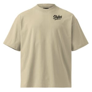 Unisex organic oversized high neck t-shirt