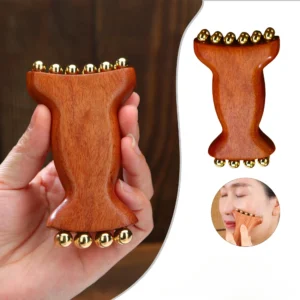 Radiant Skin Savior Lymphatic Detox Face Massager Fades Wrinkles Firms Jawline and Eyes Natural Copper Wood Beauty Tool 1