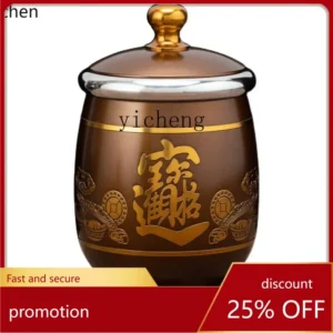 ZMLHousehold Buddha Front Water Cup Pure Copper Tea Cup Guanyin Water Filter Jug Ornaments 1
