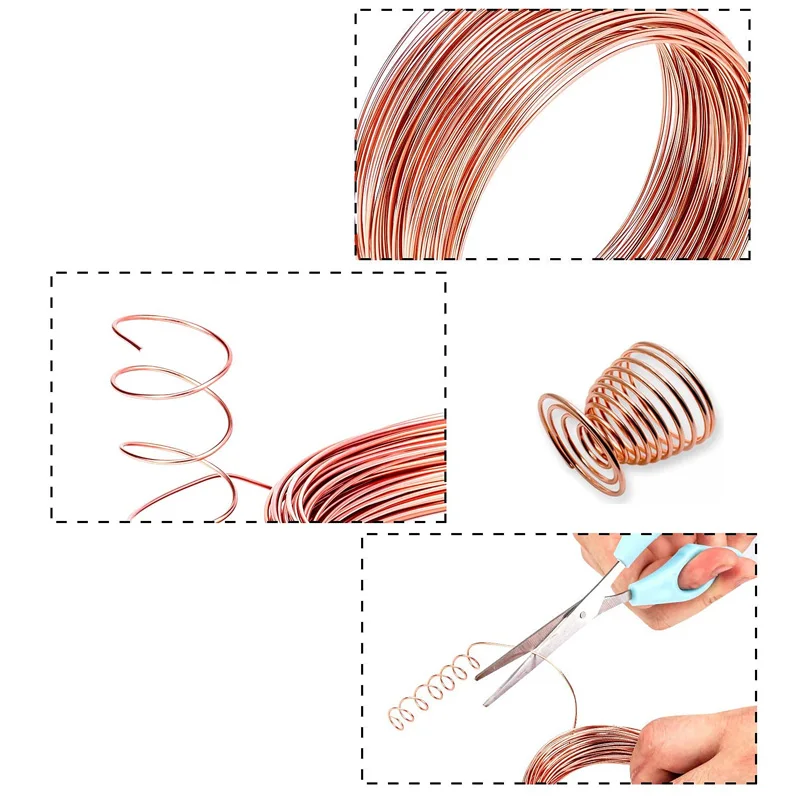 1-10M Bare Copper Wire Pure Copper Wire T2 Copper Coil Conductive Copper Wire, Bare Line Diameter 0.1/0.15/0.2/0.3/0.4/0.5-5mm 3