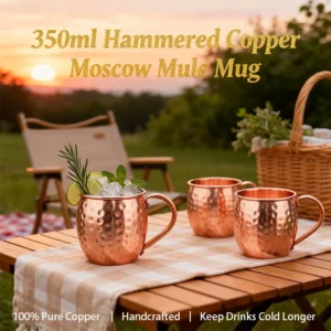 100% Copper Moscow Mule Mug Durable Coppery Beer Mugs 350ml Coffee Mug Milk Cup Pure Copper Bar Cup Drinkware 1