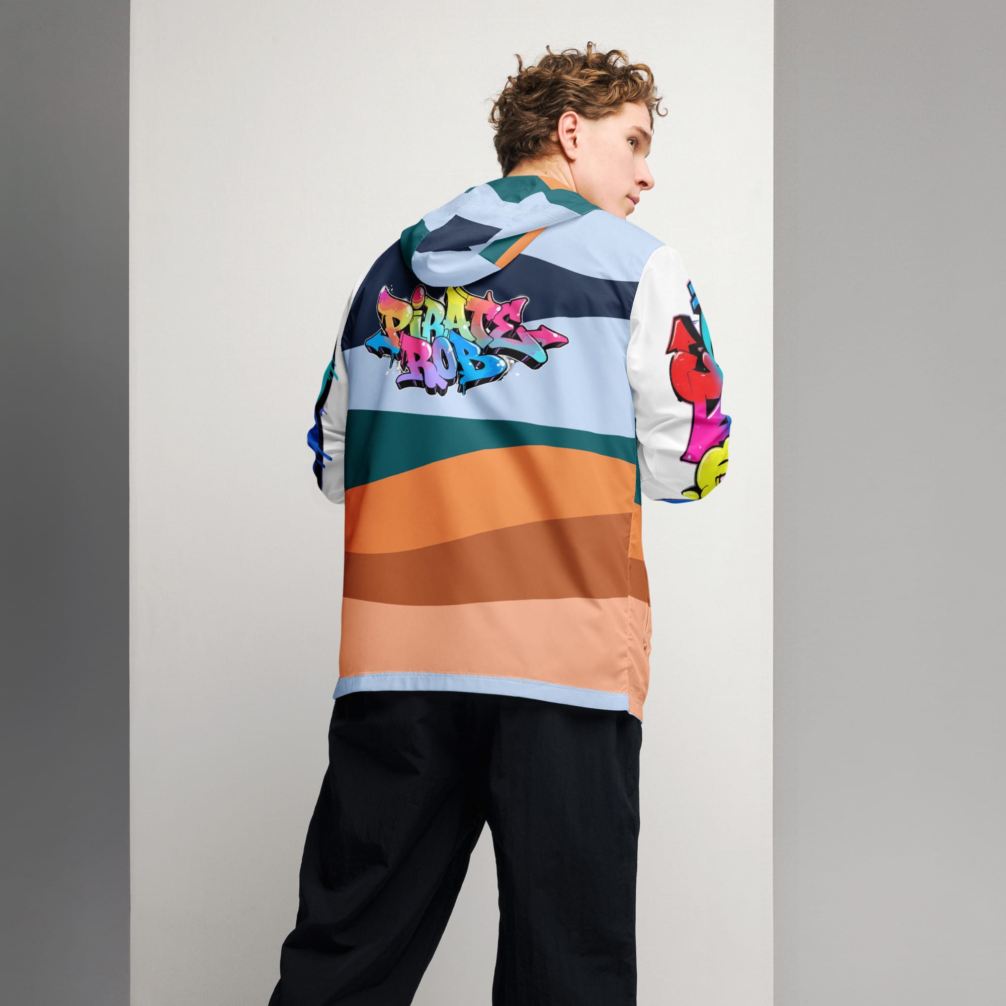 Men’s windbreaker - Pirate Rob Design - Image 16