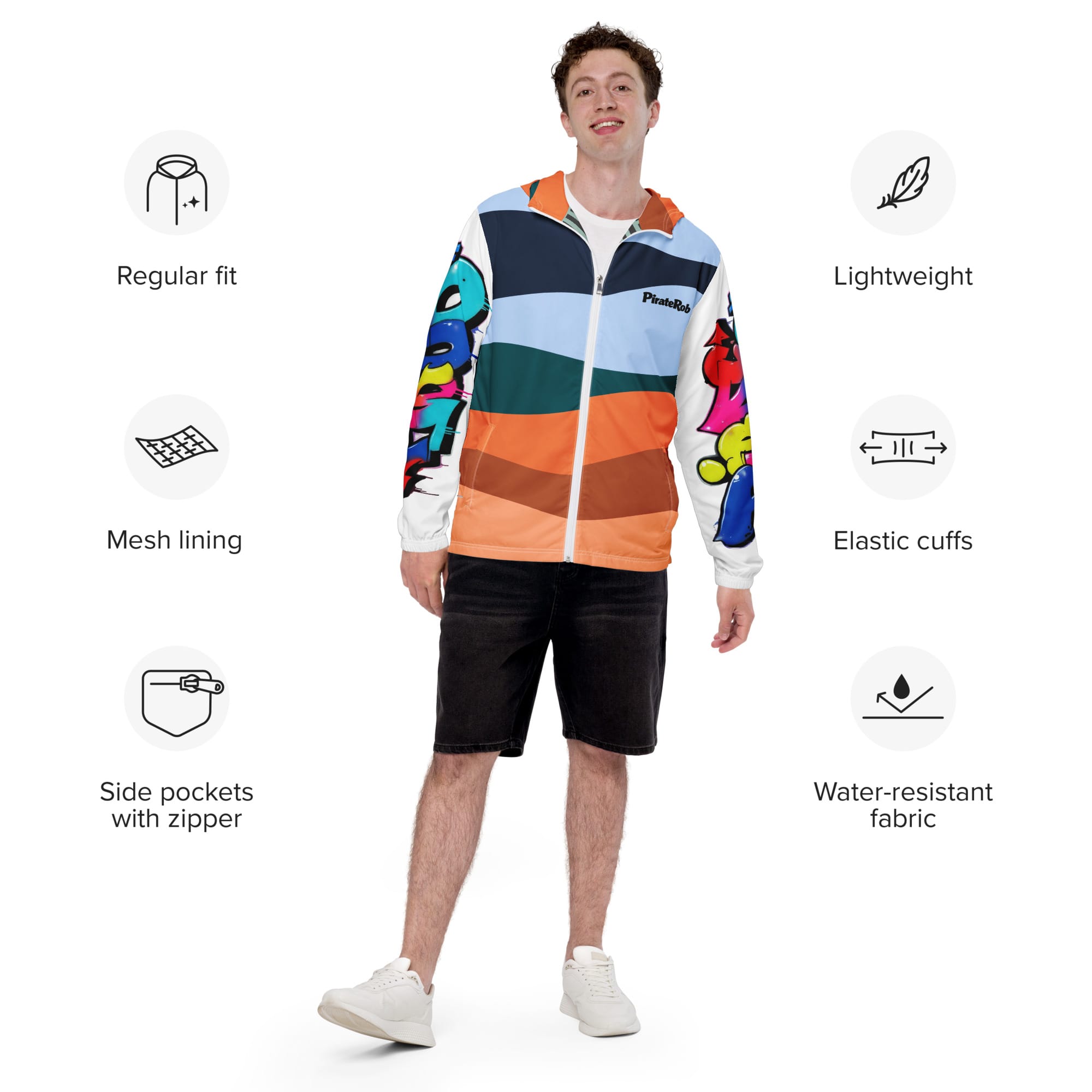 Men’s windbreaker - Pirate Rob Design - Image 7