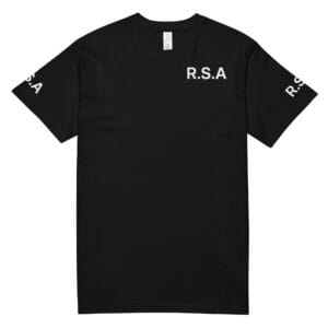 Unisex organic cotton tee = R.S.A Marshal