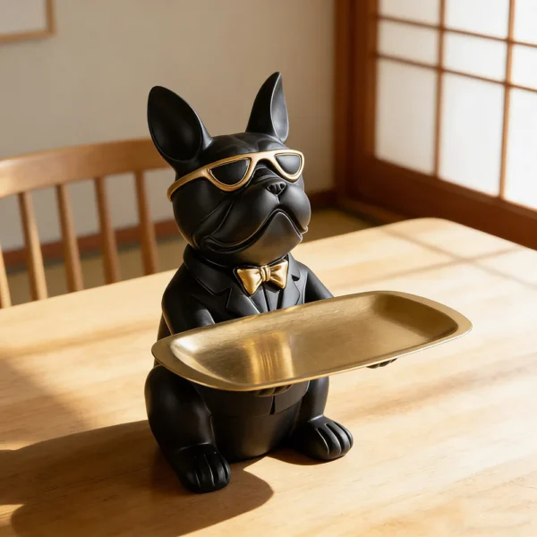 Creative Bulldog Tray Animal Statue Creative Ornament Living Room Bedroom Miscellaneous Storage Home Decoration Anniversary Gift