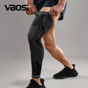 VBOSi 1 Piece Women Men Non-slip Elastic Compression Leg Sleeve Knee Support for Basketball Fitness Training