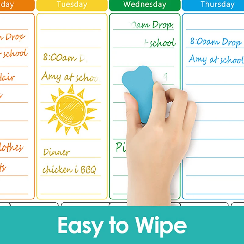 A3 Size Magnetic Monthly Weekly Planner Dry Erase Whiteboard Calendar Table Blackboard Fridge Sticker Message Board Menu 4