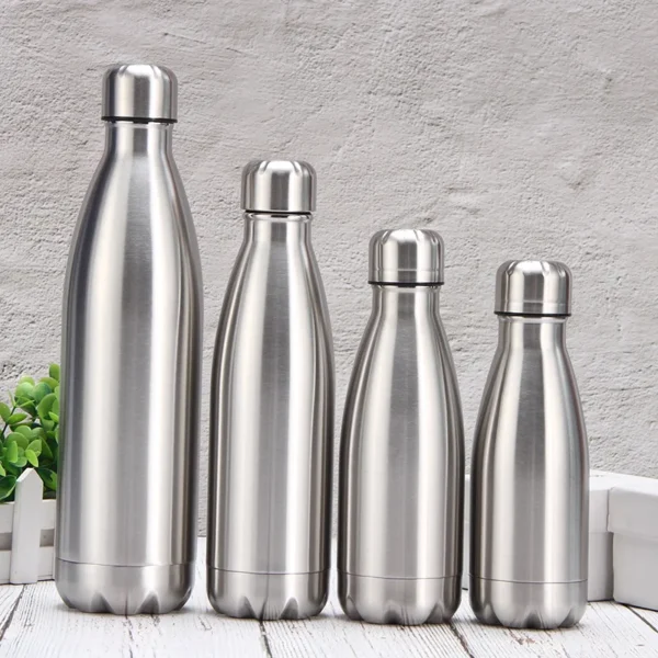 Stainless Steel Water Bottle 1 Liter Items, Drink Bottle for Sport Travel Cups, 500 750 1000ml Water Bottles