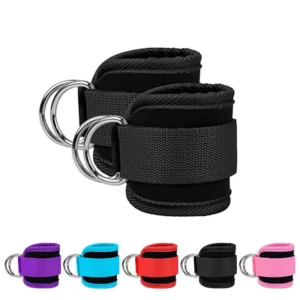 1PC Adjustable D-Ring Ankle Wrist Cuffs Padded Strap Brace Support Gym Workouts Kickback for Cable Machine Legs Glutes Exercises