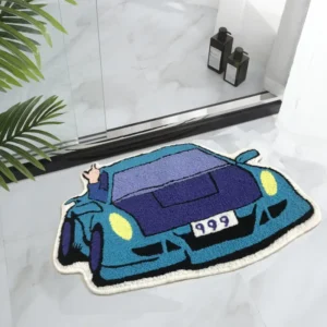 New car graphic sheep carpet non-slip decorative floor mat children's bedroom small carpet entry floor mat